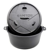 SANTOS S-318 Black mit Seiten- & Heckbrenner, Schwarz Komplettpaket