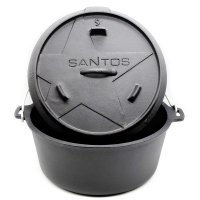 SANTOS S-418 Black mit Seiten- & Heckbrenner, Schwarz Komplettpaket