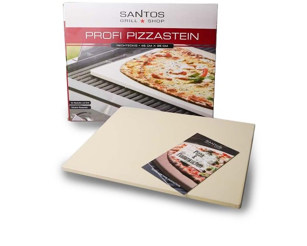 SANTOS Pizzastein eckig, 45 x 35 cm