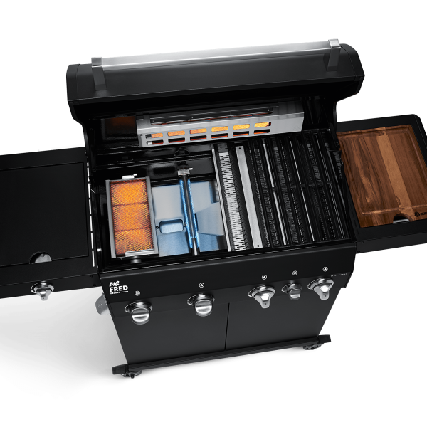 Burnhard Big Fred Deluxe Black Edition Burnhard BIG FRED Black Edition 4-Brenner Gasgrill Deluxe Series 3 in