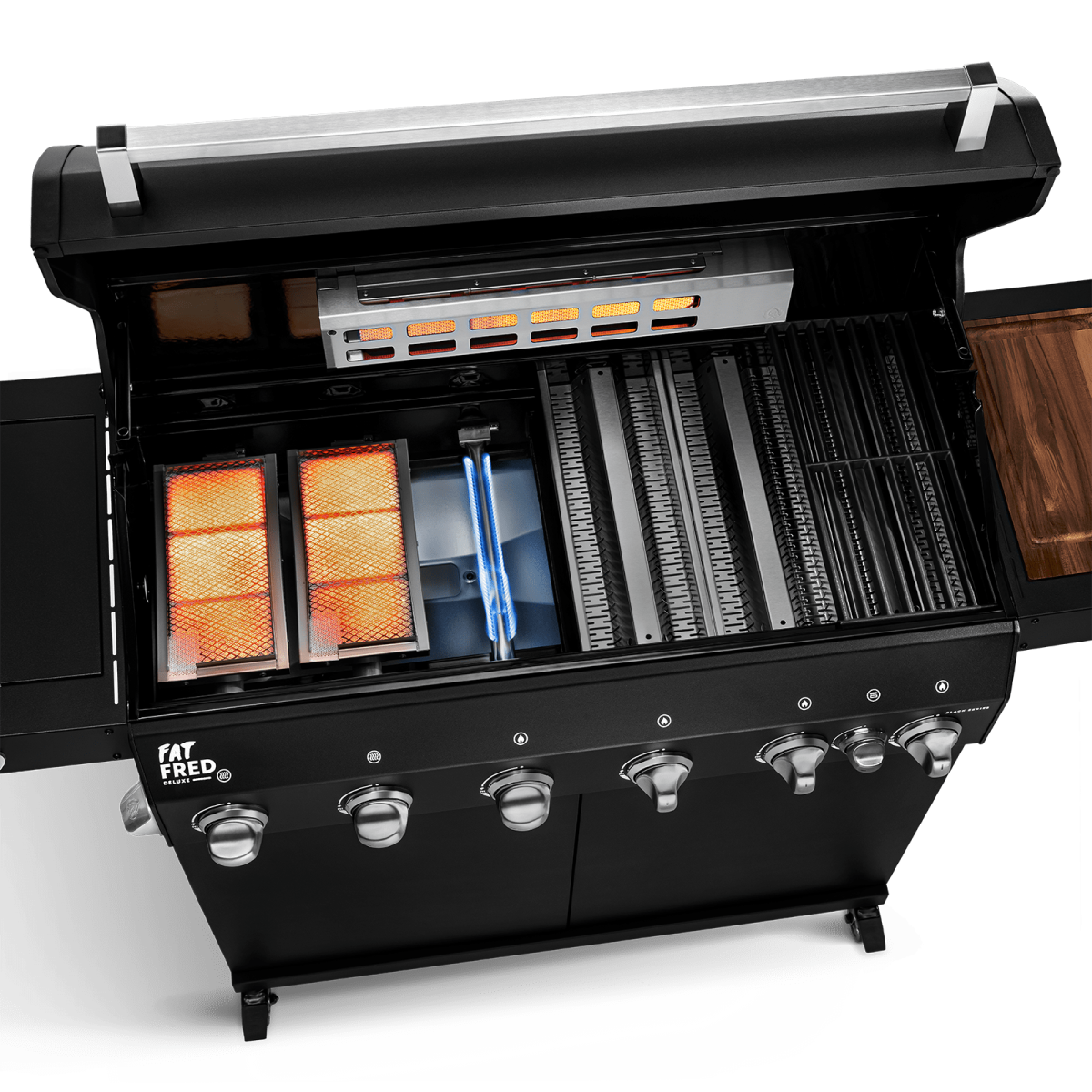 Burnhard Big Fred Deluxe Black Edition Burnhard FAT FRED Black Edition 6-Brenner Gasgrill Deluxe Series 3 in