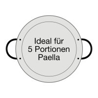 Paella-Pfanne Stahl poliert Ø 32 cm