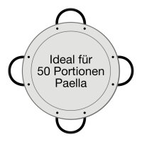 Paella-Pfanne Stahl poliert Ø 90 cm