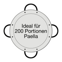 Paella-Pfanne Stahl poliert Ø 130 cm
