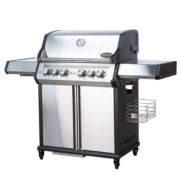 SANTOS S-418 Pro Edelstahl mit Seiten- & Heckbrenner