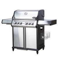 SANTOS S-418 Pro Edelstahl mit Seiten- & Heckbrenner