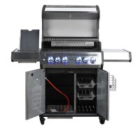 SANTOS S-418 Pro Edelstahl mit Seiten- & Heckbrenner