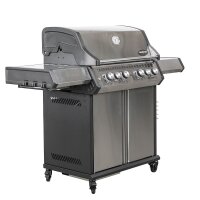 SANTOS S-418 Pro Edelstahl mit Seiten- & Heckbrenner