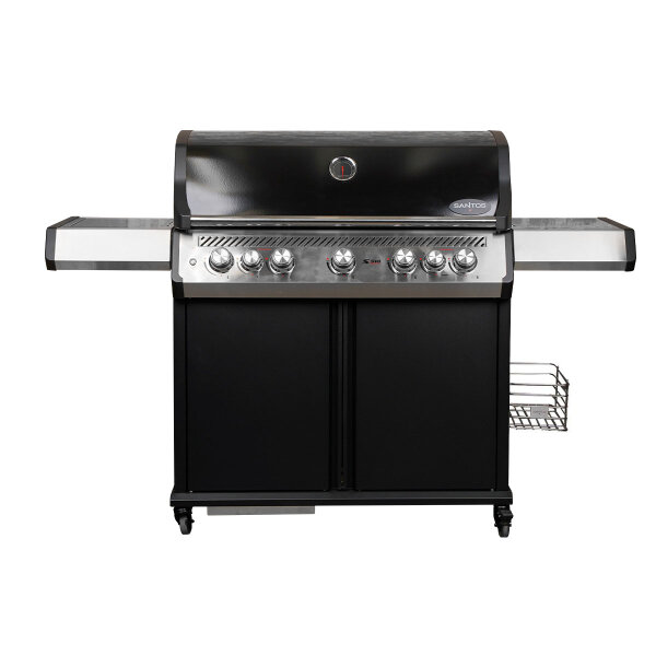 SANTOS S-518 Pro Schwarz mit Seiten- & Heckbrenner