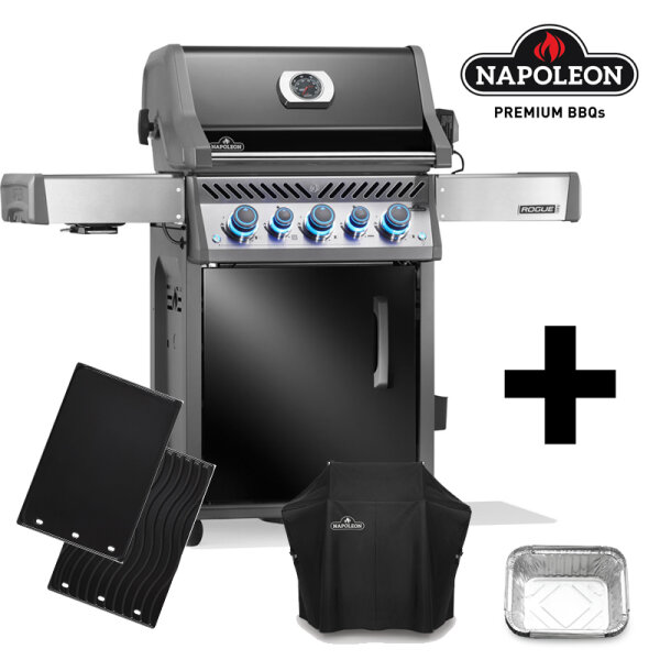 Bundle-Angebot Napoleon Rogue PRO-S 425, Schwarz inkl. Drehspieß