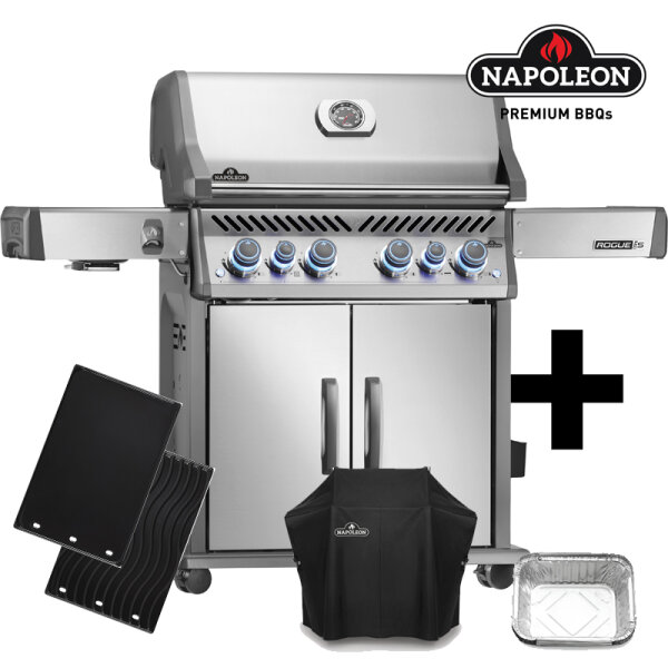 Bundle-Angebot Napoleon Rogue PRO-S 525, Edelstahl