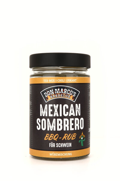 Don Marcos Barbecue Mexican Sombrero Rub 200g Glas