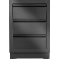 Napoleon OASIS® Drei-Schubladen-Schrank, Mattschwarz
