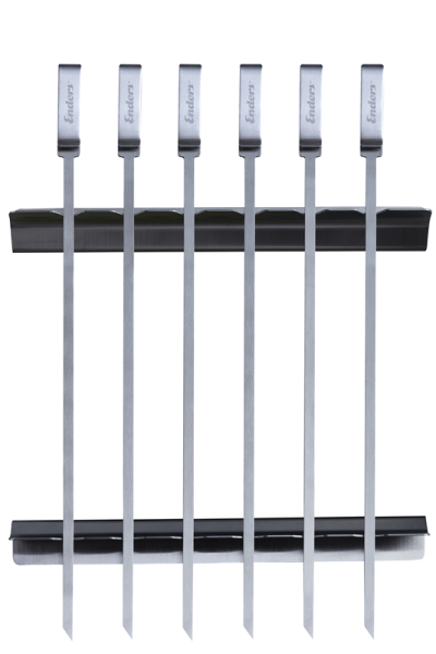 Enders Schaschlik Grillspieß Set, 6-teilig mit Auflage