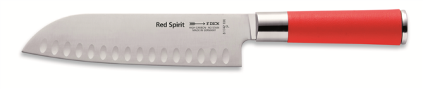 F.DICK Red Spirit Santoku Messer 18cm Kullenschliff
