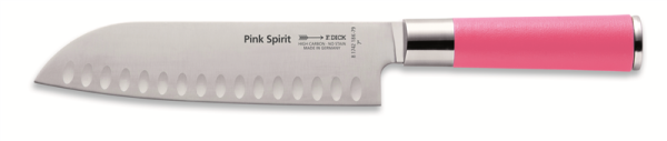 F.DICK Pink Spirit Santoku Messer 18cm Kullenschliff, pink