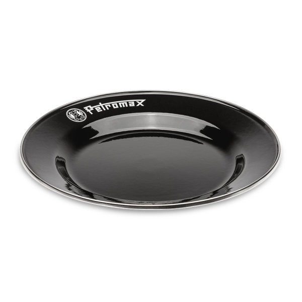 Petromax Emaille Teller 26 cm schwarz, 2er Set