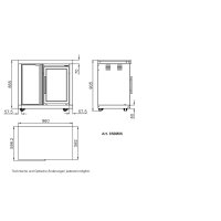 ALLGRILL Küchensystem Modul 6 Schrank-/Kühlschrankkombi