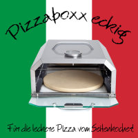 ALLGRILL Edelstahl Pizzaboxx® eckig für alle Gasgrills mit Seitenkochfeld